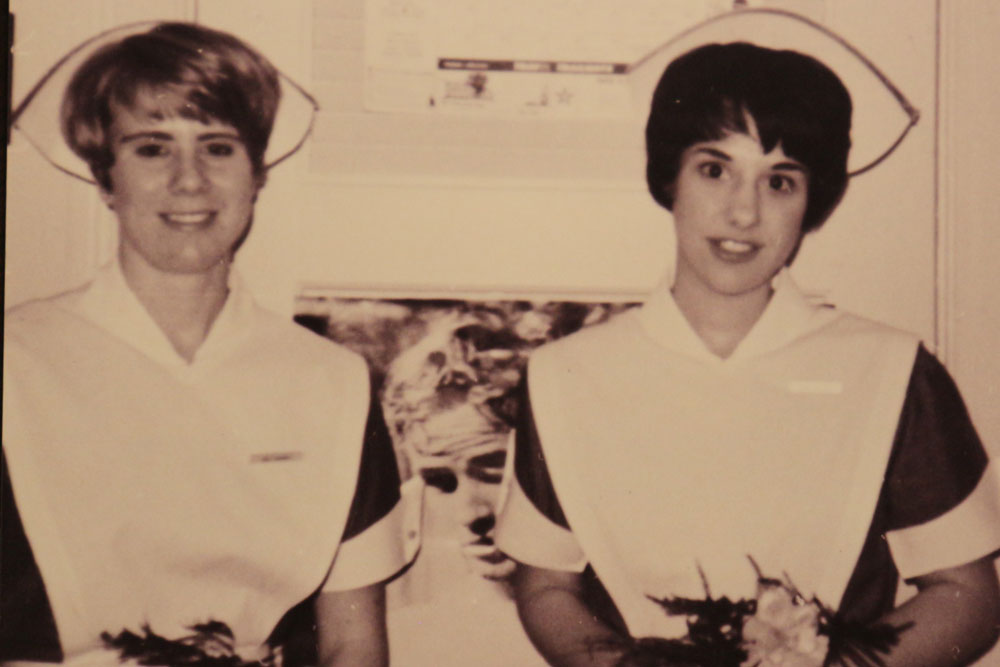 BSN class of 1969 alumni Sharon Wagner Grenoble and Linda Custard Gillikin